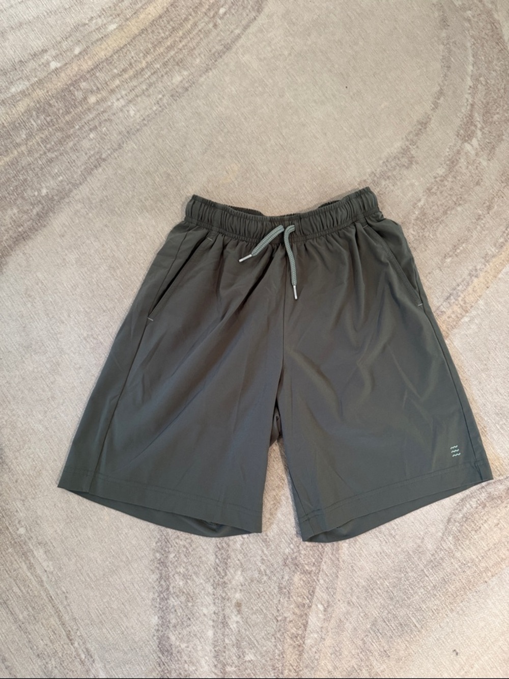 Free Fly Apparel Olive Green Kids Drawstring Active Shorts